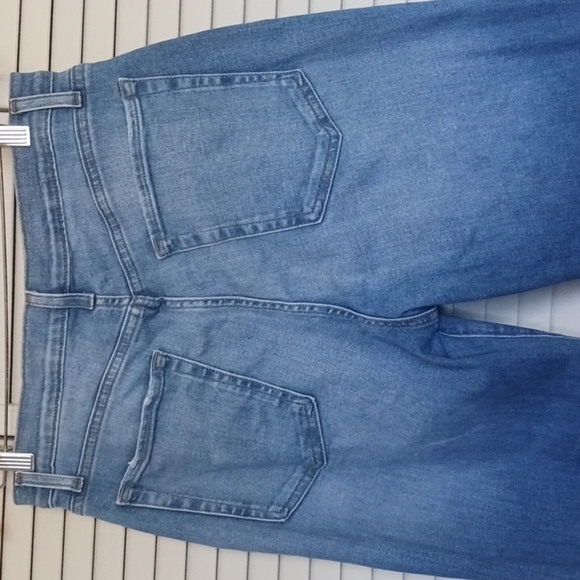 𝅺FASHION Nova Straight Leg Split Hem High Rise Blue Jeans, Size 13 - Picture 9 of 16